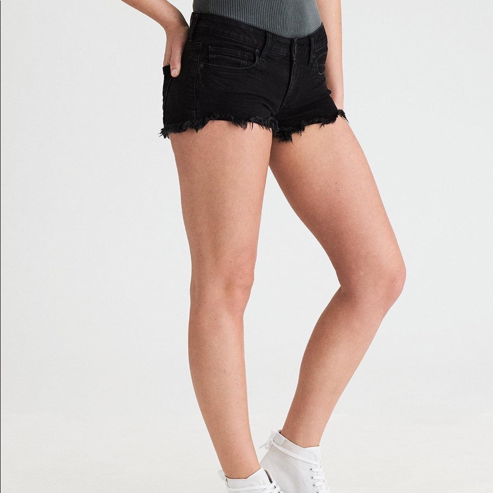 AMERICAN EAGLE SUPER STRETCH DENIM X SUPER LOW SHORTIE